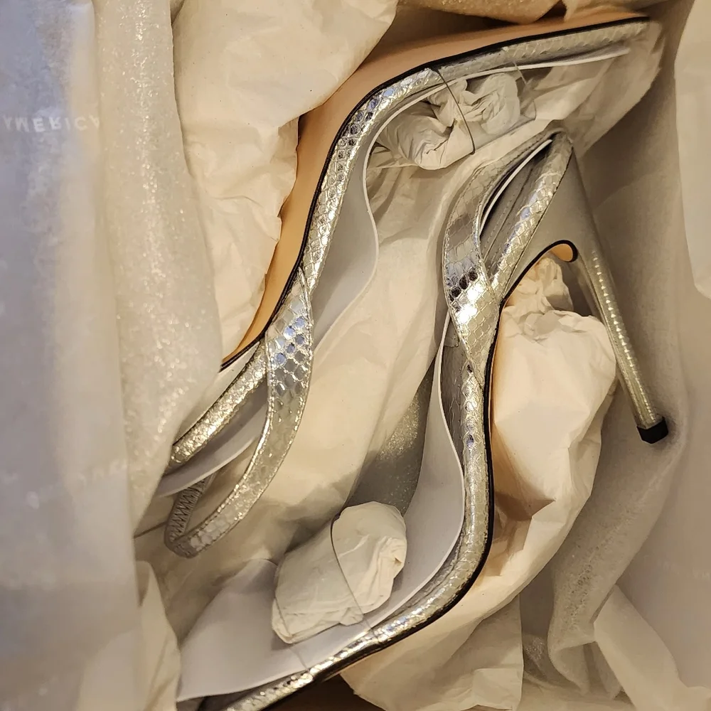 Good american silver snake heels - Picture 9 of 10